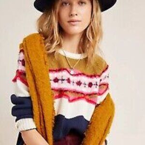 Anthropologie Field of Flowers Sweater